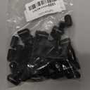 Screw Thread Protectors PVC Rubber Round Tube Bolt Cap Plastic End Cap Cover Inner Dia.9mm Black 50Pcs