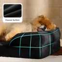 Bedsure Orthopedic Dog Beds for Small Dogs - Washable Small Dog Cat Bed Waterproof, Comfort Pet Couch Sofa with Washable Removable Cover, Pets Bed with Nonskid Bottom, Black, 24" Small