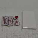 Wesiti 4 Pieces Christmas Ho Ho Ho Tabletop Decoration Ho Ho Ho Wood Glitter Christmas Blocks Christmas Wooden Table Sign Holiday Christmas Dinner Party Decor