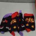 shiningsoul 4 Pair Men's Women's Novelty Cotton Crew Socks - Dragon & Ghost Theme Cartoon Socks - Pixel Art Ankle Design