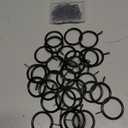 Hotop 30 Pcs Metal Drapery Curtain Rings 0.98/1.26/1.65 inch Interior Diameter and 30 Pcs Hanging Curtain Drapery Pin Hooks for Window Door Shower(Black,32 mm)