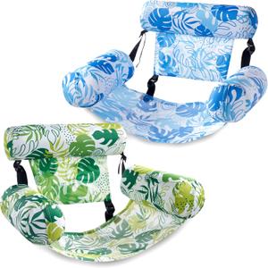 SLOOSH Inflatable Pool Floats Adult,2 Packs Floating Lounge Chairs,Blow up Pool Noodles for Adult Heavy Duty,Floating Chair for Party Summer Water Beach Lake Fun