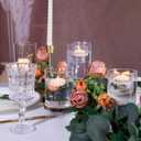 UPBUD 4 Inch Small Glass Cylinder Vases for Centerpieces | 12pcs Clear Flower Vase for Wedding Decorations, Floating Candle Vases in Bulk, Hurricane Candle Holders for Table, Home Dcor