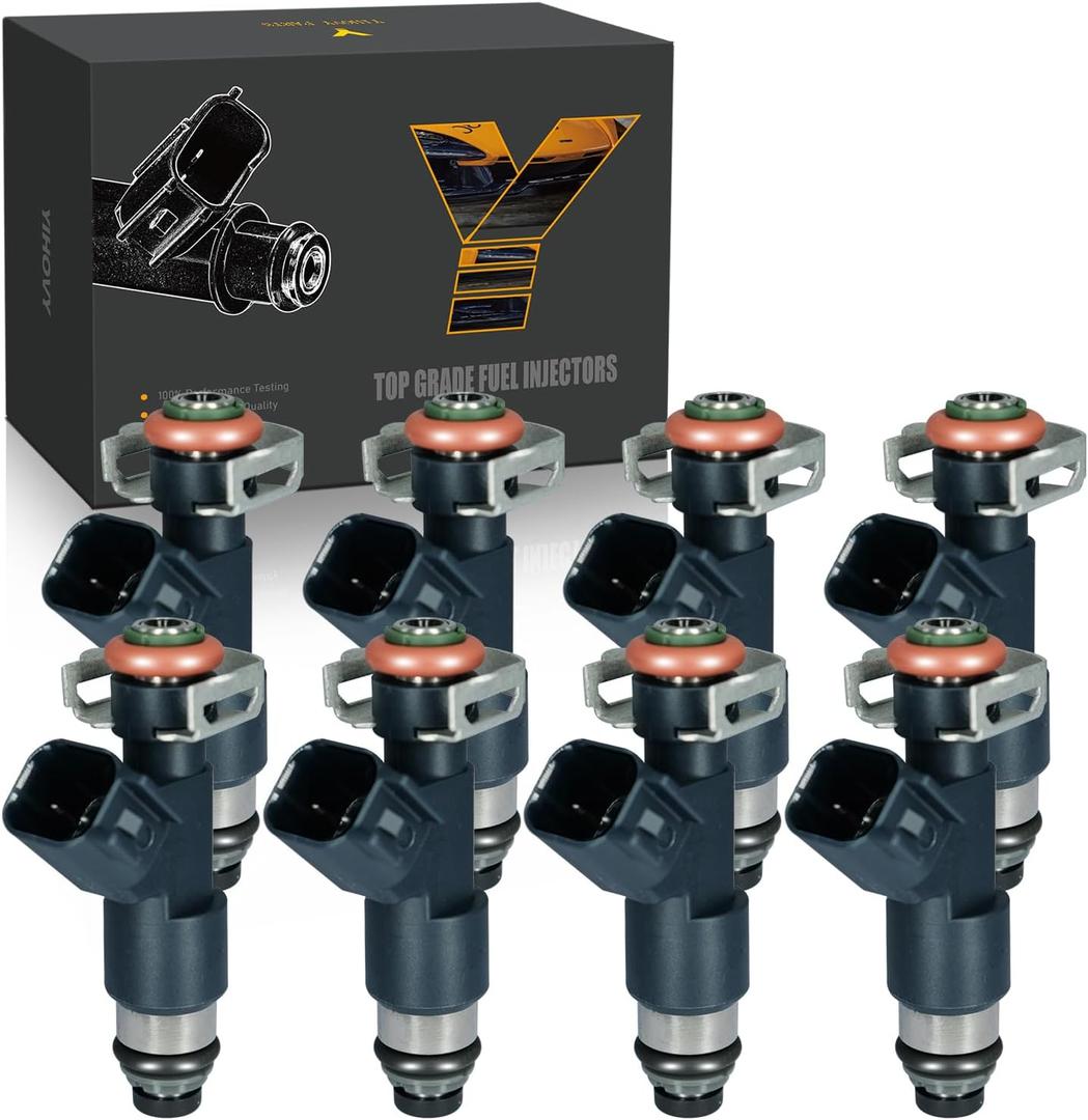 Upgraded Fuel Injectors 12594512 fit for Chevy Tahoe Avalanche Express Silverado Suburban 1500 2007-2009, fit for GMC Yukon Sierra Savana 2007-2009, V8 5.3L Flex, FJ977 (8)