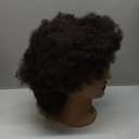 Hairingrid Mannequin Head African American with 100% Human Hair Cosmetology Afro Hair Manikin Head for Practice Styling Braiding and Free Clamp Holder (R72026B0210H)