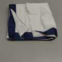 White Pillow Shams King Size Set of 2, 100% Cotton Hotel Luxury Decorative Pillow Sham with Navy Border, 400TC Sateen Weave Soft Smooth Breathable Elegant Pillowcases for Bedding, 20x36 Inches