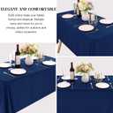 2 Pack Navy Blue Rectangle Polyester Tablecloth 60x102 Inch Washable Polyester Table Cover for Wedding Dining Table Buffet Parties Banquet Decor