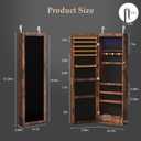 Sweetcrispy Jewelry Armoire Cabinet, Hanging Mirror with Storage, 47.2 Inch