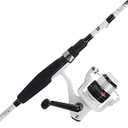 Abu Garcia 6’ Ike Dude Youth Fishing Rod and Reel Spinning Combo, 2-Piece Rod, Size 30 Reel, Right/Left Handle Position,White