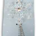 Mini Iridescent Snowflake Tree Topper - 2.5 x 4.25 inch, Silver