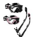Aegend Snorkeling Gear for Adult Kid - Anti-Fog Mask with Top Dry Valve