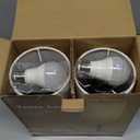 ZJOJO Table Lamp for Bedroom Set of 2, Bedside Small Lamps with 3 Way Dimmable Rocker Switch and AC Outlet, Nightstand Desk Lamp with Flaxen Fabric Shade Black Base for Living Room Home Decor Lights (14.5inch)