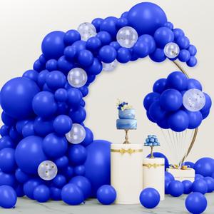 2 x JOYIN 150 Pcs Royal Blue Balloons, Different Sizes 18 12 10 5 Inch Royal Blue Latex Balloon Arch Kit with Instruction for Birthday Party Graduation Wedding Holiday Decoration
