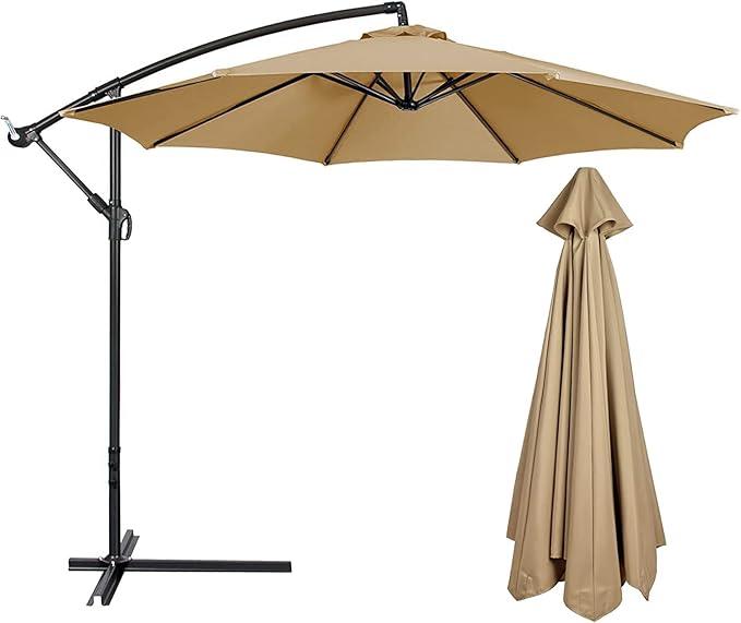 9 FT 8 Rib Umbrella Canopy Replacement Outdoor Market Patio Table Umbrella Strong and Thicck Canopy Cover for Backyard Garden Courtyard Swimming Pool Lawn (Canopy ONLY)