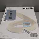 KOHLER 25876-96 Hyten 3" Height, Elevated Soft Close Round Toilet Seat, Contoured Seat with Grip-Tight Bumpers, Quick-Attach Hardware, Biscuit