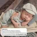 Ylsteed Newborn Boy Photoshoot Outfits 2Pcs Newborn Photography Girl Baby Photography Props Baby Gentleman Suit Photography Outfits Boy Suspender Pants with Beret 9-12lbs/0-3 Months (Light Green)