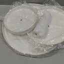 Sweese Porcelain 3-Tier Cupcake Stand - Elegant White Cake Stand for Desserts, Tiered Serving Tray for Parties, Weddings, Birthdays - Durable Stainless Steel Rods (10.5")