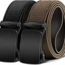 BULLIANT Men Belt-Reversible Ratchet Belt Stretchable for Gift Men Work Casual Golf 1 3/8"-Cut For Fit -2 In 1Belt (36"-40"Waist Adjustable, Black/Light Brown4713)