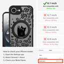Cute Case for iPhone 17e & 16e Case with Stand [ Compatible with MagSafe ] Kawaii Black Cat & Floral & Butterflies Pattern Design 360 Magnetic Ring Kickstand Phone Cover for Women Girls Boys