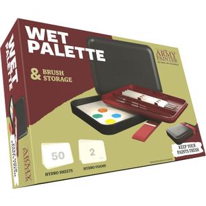 The Army Painter, Wet Palette, For Acrylic Paint, Incl. 50 Hydro Sheets, 2 Hydro Foams & Paint Brush Storage - For Miniature Painting, Dnd & Warhammer