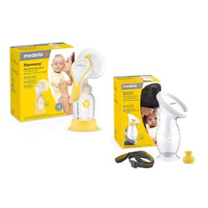 Medela Manual Breast Pump Set - Perfect Pair Bundle, Includes Harmony Manual Breast Pump & Silicone Breastmilk Collector