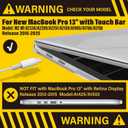 IBENZER Compatible with MacBook Pro 13 Inch Case M2 M1 2026 2025 2024 2023 2022 A2338 A2289 A2251 A2159 A1989 A1706 A1708, Hard Shell Case & Keyboard Cover for Mac Pro 13, Crystal Clear, T13CYCL+1A