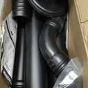 Glosaie Upgraded Universal Gutter Cleaning Tools from the Ground, Leaf Blower Attachment with Adjustable Angle Hook Tube, Compatible with blowers Within 5-inch Diameter, Black