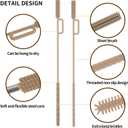 2 x vodvob 2Pcs Premium Silicone Straw Cleaner Brush, 9.84in Extra Long Flexible Straw Cleaning Tool for Glass & Smoothie Straws (Pink, 6mm/9mm) (Double-headed - Brown)