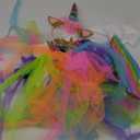 Cuteshower Unicorn Tutu Costume for Girls Halloween LED Light Unicorn Dress Birthday Party Outfit Princess Dress with Wings, 5-6 Years 