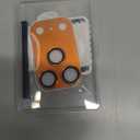 Uyiton Compatible with iPhone 17 Pro Camera Lens Protector - [Not Easy to Break][Strong Adsorption][Case-Friendly] Metal Tempered Glass Rear Camera Screen Cover - Cosmic Orange