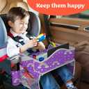 PILLANI Kids Travel Tray for Car - Car Seat Tray for Kids w/ Tablet & Cup Holder - Toddler Travel Activities for Car & Airplane - Road Trip Essentials & Must Haves - Carseat Table Roadtrip Activities