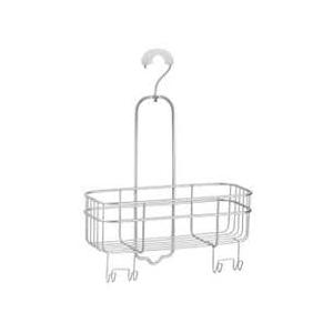 IDesign Euro Metal Hanging Bathroom Shower Caddy With Swivel Hook