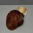 SAPPHIREWIGS Ginger Wavy 13x4 Synthetic Lace Front Wigs for Women Glueless Body Wave Orange Wig Heat Resistant Hair for Daily Cosplay Halloween Use 26 Inch