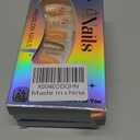 SWEKKE Orange Fake Nails - Short Almond False Nails with Designs: White Bow, Golden Glitter - Full Cover Glossy Glue on Acrylic Nails - 24 Pcs Pack of 3