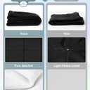 Resinta Girls Winter Fleece Lined Leggings Cotton Thick Thermal Tights Kids Soft Stretchy Pants Full Length (8-10 Years, Black)