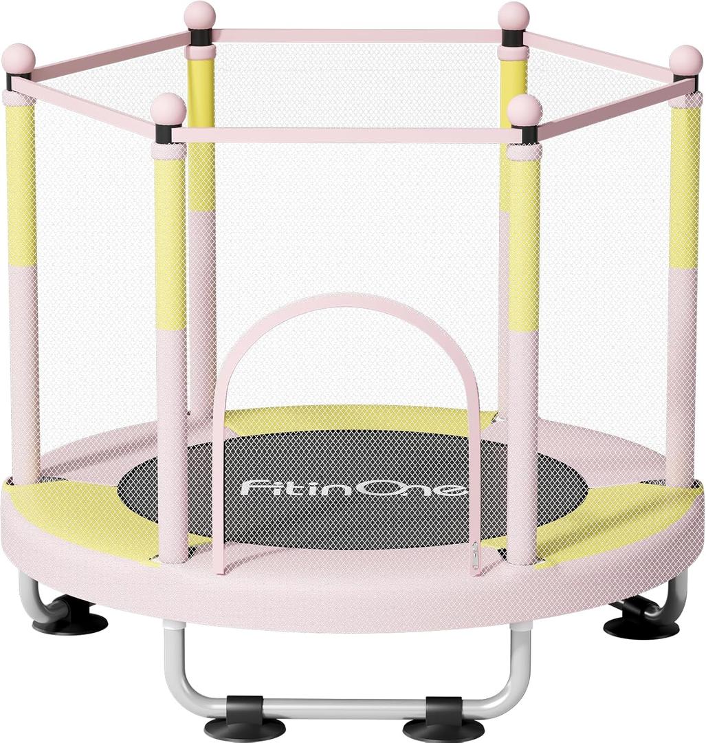 Fitinone Trampoline for Kids, 5 FT Indoor & Outdoor Toddler Trampoline with Safety Enclosure Net, Birthday Gifts for Kids, Gifts for Boy and Girl, Age 3-8