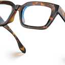 VISOONE Chunky Square Blue Light Blocking Glasses with Anti Computer Glare for Working Women Men MONTANA