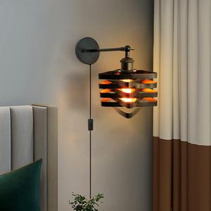 Industrial Plug in Wall Sconces,Metal Plug in Wall Light Fixtures with On Off Switch,Farmhouse Wall Lamp Living Room Bedroom Hallway