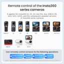 Remote Control Selfie Stick Rechargeable Waterproof 100CM Stretchable Compatible with Insta360/Gopro Action Camera and iOS Android Smartphone (Three-Prong)