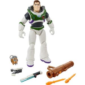 Mattel Disney and Pixar Lightyear Toys, Buzz Lightyear Figure, Fully Equipped 12-in Action Figure with 4 Accessories, Collectible Gifts for Kids