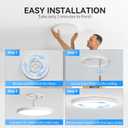 WKONCLDY 3200lm LED Flush Mount Ceiling Light, Super Slim 12 inch LED Ceiling Light, 5000K LED Ceiling Light for Bedroom, Living Room, Dining Room (White, One Pack)