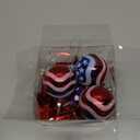 Sfcddtlg 12 Pcs Patriotic Ornaments Hanging Balls- 4th of July Independence Day Tree Ornaments- Red White Blue Stars Balls for Holiday Wedding Veteran Day Tree Decorations