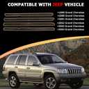 Car Outer Door Window Sweep Molding Trim Weatherstrip Seal Belt Compatible with Jeep Vehicle 1999-2004 Grand Cherokee, Replace#55135879AF 55135878AF 55135890AF 55135891AF