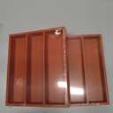 Pack Of 2 Fibogollo Silverware Organizer Bamboo Kitchen Drawer Organizer, Flatware Organizer Tray for Kitchen, Flatware, Utensils（Orange）