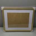 Americanflat 16x20 Picture Frame with Polished Plexiglass - Use as 12x16 Frame with Mat or Display 16x20 Photo Without Mat - Hudson Collection - Wide Picture Frames for Wall Display - Gold