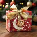 2 x Christmas Tree Decorations, Acrylic Christmas Tree Ornaments, Double-Printed Animal Hanging for Christmas Tree, Home Decor, Children's Gifts (Owl) (Moon-owl 2)