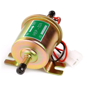 Electric Fuel Pump, 12V Low Pressure Inline Universal Fuel Pump
2.5-4 PSI, HEP-02A, for Lawn Mowers, Generators, Gasoline and Diesel Engines