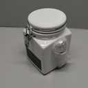 Ceramic Coffee Canister with Airtight Lid and Scoop, Large 78 Fl Oz / 2.3 L Kitchen Food Storage Container Jar for Grounds Coffee, Beans, Tea, Sugar, Flour, Cereal, Nuts, Cookie, White