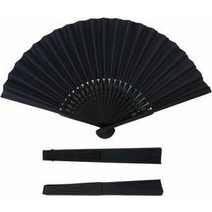 36 Pcs Black Paper Hand Fans, Handheld Fan Foldable for Weddings, Parties, DIY Projects, Dance & Photo Props, Home Decor