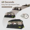 PEAK OUTDOORS Instant Tent 6/8 Person Tents for Camping, 60 Second Easy Setup Portable Camping Cabin Tent with Rainfly, Waterproof Pop Up Tents for Family Camping & Hiking with Expandable Carry Bag